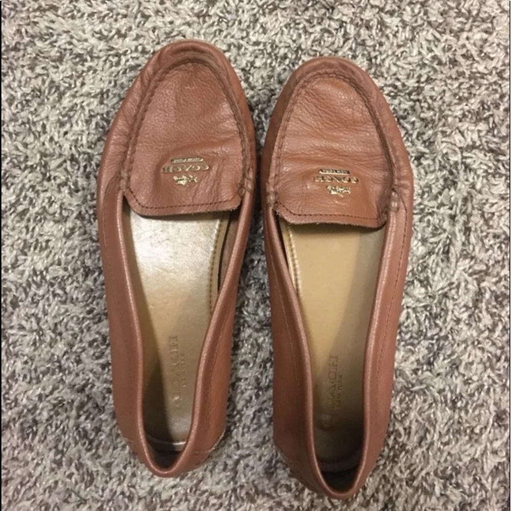 Brown coach loafers